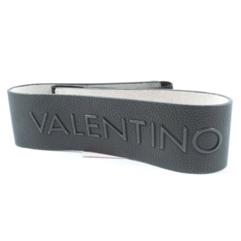 Mario Valentino Black Faux Leather Belt *Minor Flaws*